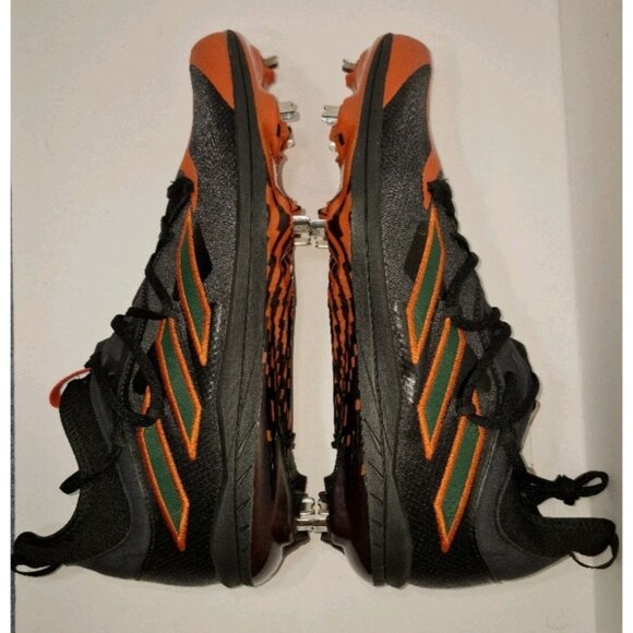 Adidas Afterburner UM Miami Hurricanes Baseball Cleats Men\'s Size 13 NEW main image 6